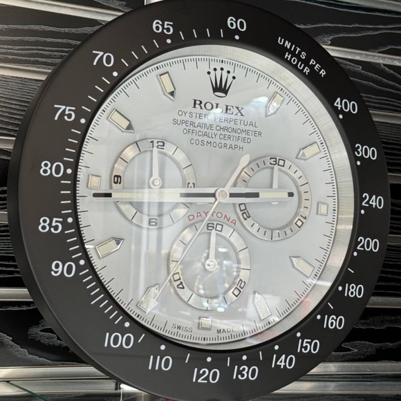 DAYTONA Cosmograph Wall Clock Black Panda bezel insert and White face dial🔥 - Picture 3 of 5